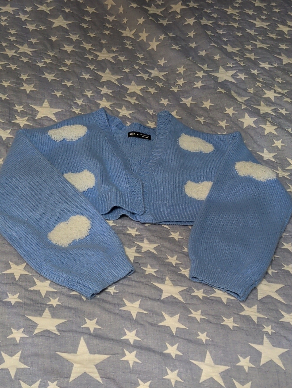 Shein Cloud Themes Cropped Cardigan XS 2